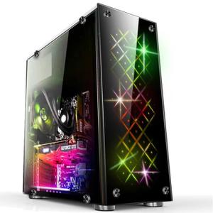 EMPIRE GAMING - Boitier PC Gamer DarkRaw Noir - 4 Ventilateurs LED